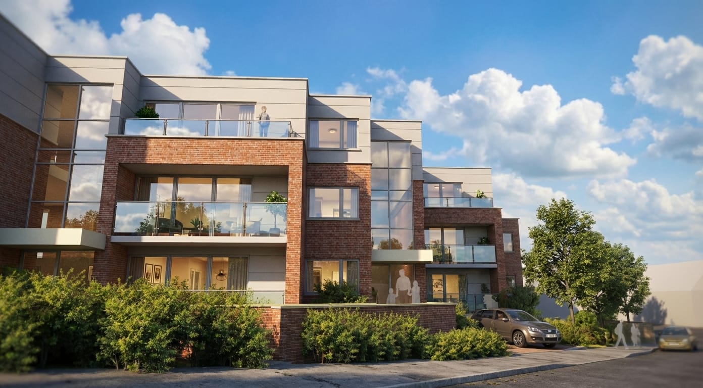 Multi-unit architectural concept render