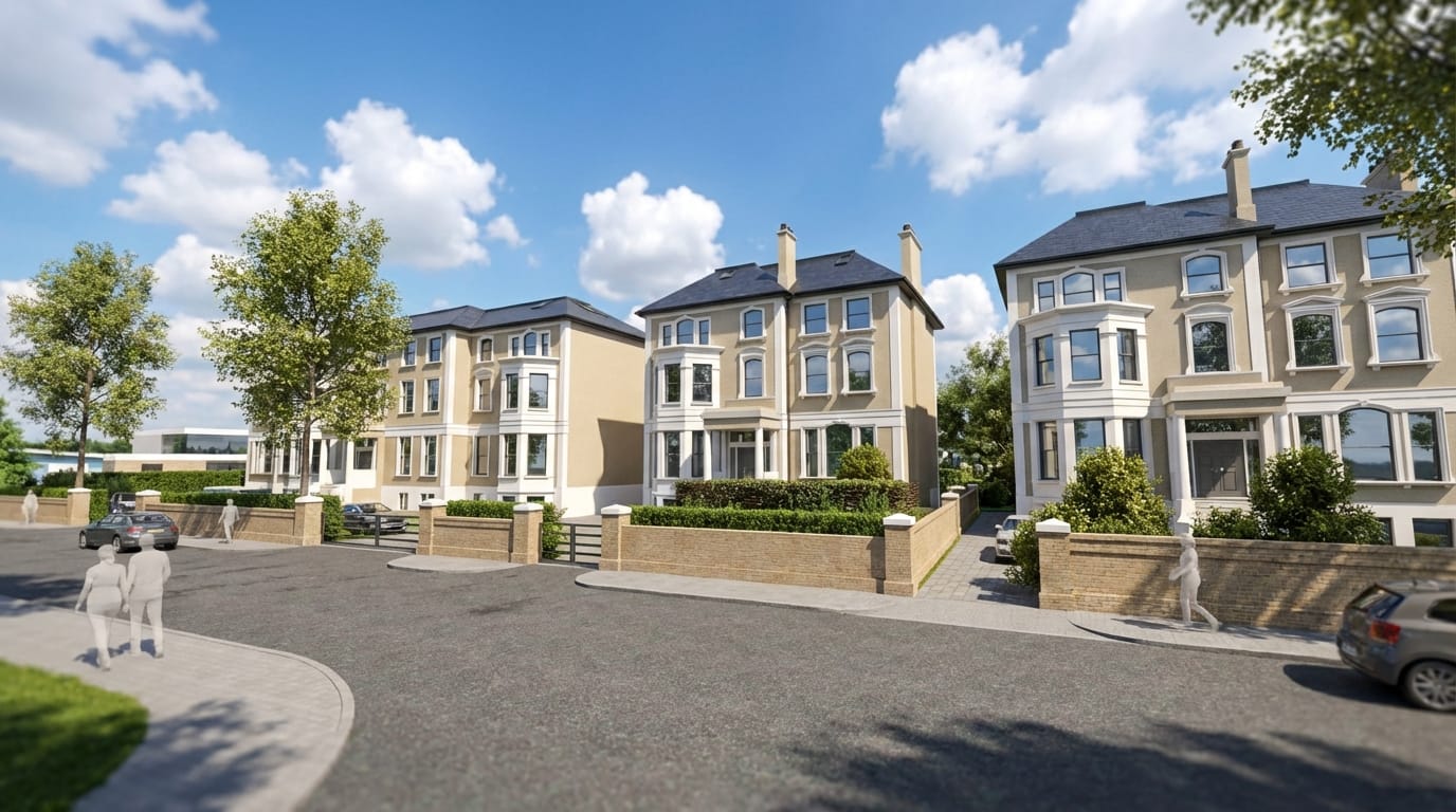 Landscaped building render