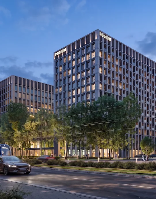 Finished QuickArchViz rendering of a modern residential building